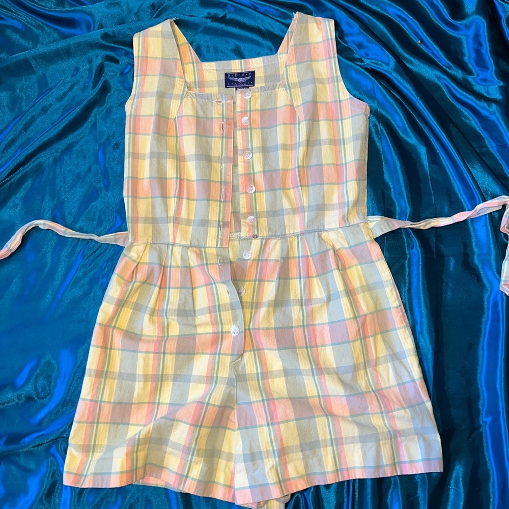 Vintage Romper Plaid